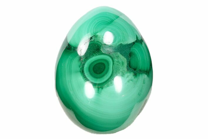 Stunning Polished Malachite Egg - Congo #115429